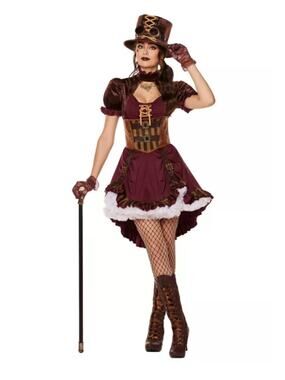 Steampunk Costume Dress Women Medium M Adult Halloween Cosplay